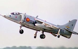 The Matador are a Spanish version of the Harrier jet and operate from carrier Juan Carlos I