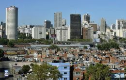 Slums or ‘misery villas’ in downtown Buenos Aires, just a few blocks from Government House  