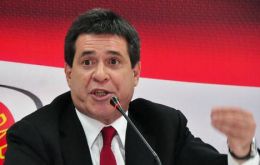Cartes insists with his first statement after the suspension of Paraguay was lifted 