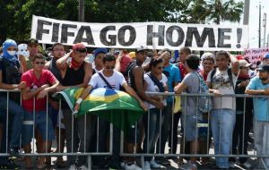FIFA is concerned about a repeat of June demonstrations during the 2014 World Cup (Pic: AFP)