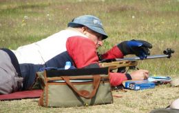 Ken Aldridge and  Gareth Goodwin and are competing at the Bisley shooting range 
