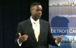 Michigan State-appointed emergency manager Kevyn Orr at press conference