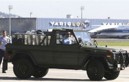 Open top-jeeps, no pope-mobiles, are Francis orders and nightmare for security (Pic Reuters)