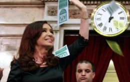 Cristina Fernandez target of having an ample majority in Congress is in peril  