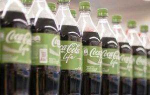 The new product has 108 calories in a 600 millilitre bottle - between classic Coke with 250 calories and the zero-calorie Diet Coke