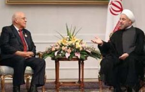 Cuban Vice president Cabrisas with President Rouhani 