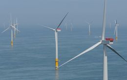 The newly opened wind farm off Suffolk and its 140 turbines 