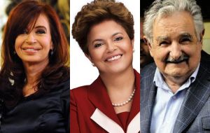 Argentina, Brazil and Uruguay will be attending the inauguration on Thursday   