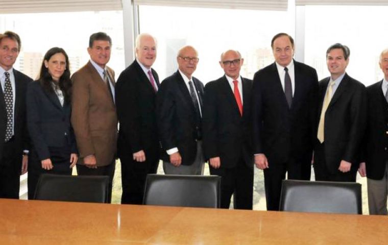The numerous bipartisan US delegation were received at Timerman office  
