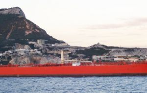 Bunkering from anchored tanker storage is one of the main industries of Gibraltar 