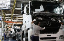 Industrial output was up propped by truck production