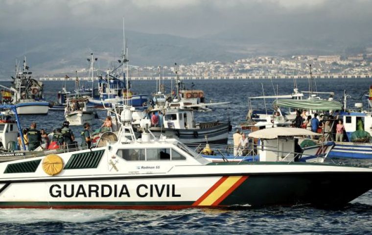 Spanish fishermen have repeatedly protested against Gibraltar measures limiting their activities 