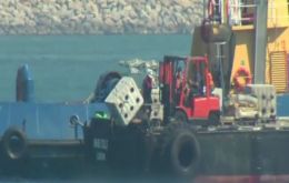 The cement blocks dumped in the Gibraltar bay 