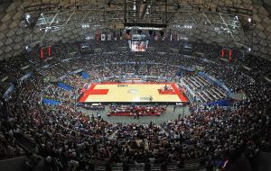 The Pan-American basketball tournament had to be suspended several hours  