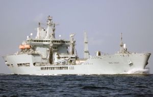 Wave Knight is deployed in support of HMS Lancaster  