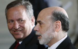 Summers with a close friend (Bernanke) during a recent conference 