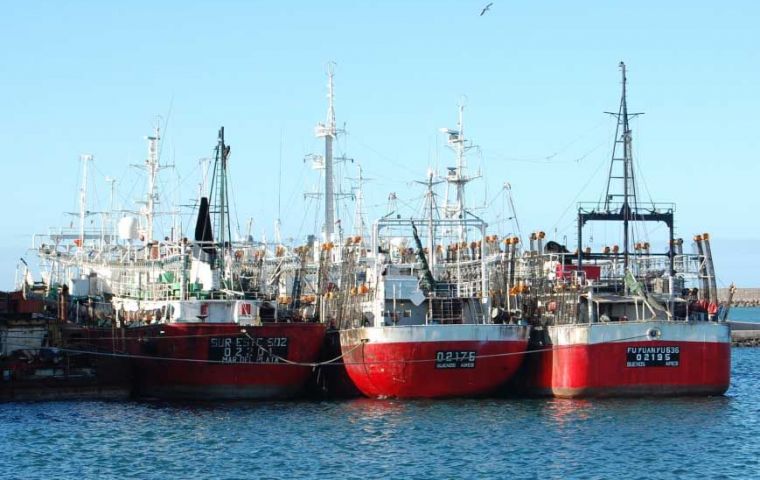 Argentine jiggers catch was 156.163 tons from Jan first to 31 August 