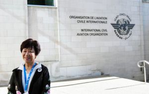 Civil Aeronautics Administration Director-General Jean Shen arriving at Montreal for the ICAO conference 