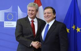 Canadian PM Stephen Harper and European Commission president Barroso confirmed the negotiations had concluded 