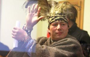Celestino Córdova, a Mapuche activist, allegedly involved in an arson case with two deaths