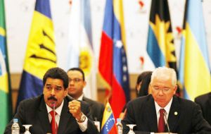 The foreign ministers held a meeting with President Maduro.