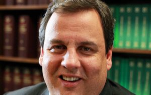 Moderate Republican New Jersey Governor Chris Christie won a landslide re-election