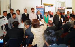  The ceremony at the UK embassy in Santiago 