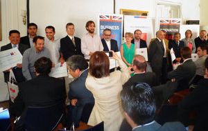  The ceremony at the UK embassy in Santiago 