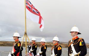 Members of HMS Richmond during the parade 