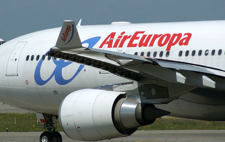 Madrid based Air Europa has suspended ticket sales from Venezuela 