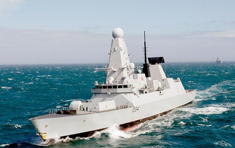 HMS Diamond is expected on Sunday for a whole week visit 