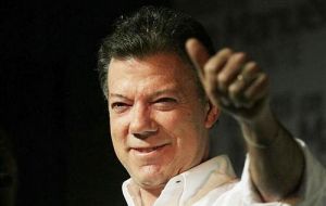 President Santos re-election chances are closely linked to the talks results  