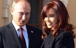  Putin and Cristina Fernandez during the G20 summit in St Petersburg 