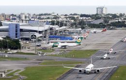 A temporary canvas terminal will be used instead of a planned airport expansion to receive fans in Fortaleza