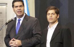 While in Buenos Aires Capitanich launched a scathing attack, Kicillof was scheduled for a round of contacts 