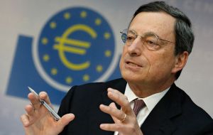 Draghi hinted that QE, the large-scale purchase of financial assets, may be needed