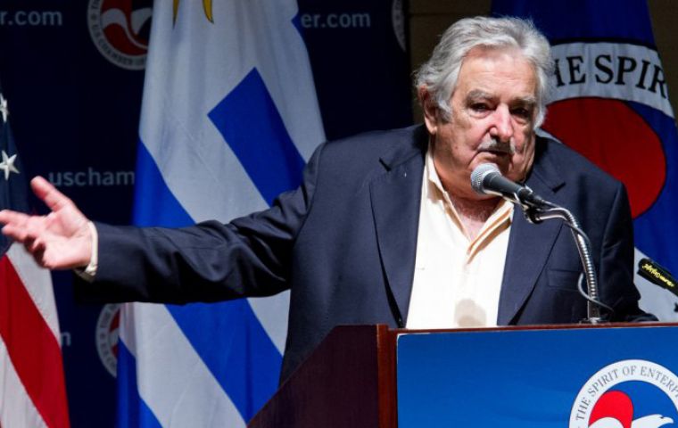 The Uruguayan president captivated the audience at the US Chamber of Commerce