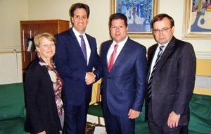  MP Miliband with CM Picardo at the House of Commons 