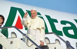 Francis became the first pontiff ever to fly directly into the West Bank and to refer to the Israeli-occupied territory as the “State of Palestine.”