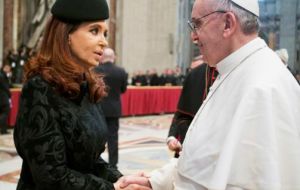 Undoubtedly the touch of Pope Francis seems to have captured CFK
