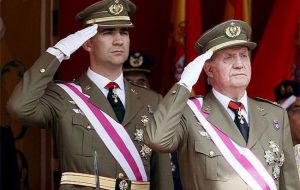 The King and Prince of Asturias attended a military parade