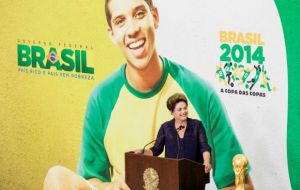  Rousseff has pledged demonstrations will not disrupt the World Cup 