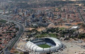 The stadium and training facilities in Curitiba, one of the Cup's host cities, have not been affected by the situation    