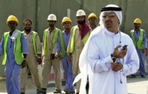 Qatar, which is under the spotlight for using forced labor to build the 2022 World Cup infrastructure
