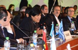 Evo Morales hosted the meeting which convened representatives from 133 countries 