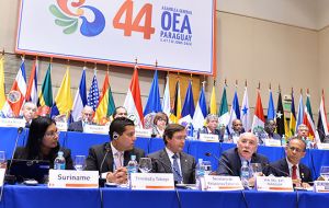 The idea is for a strong statement from OAS in support of Argentina in its ongoing litigation