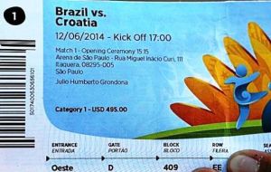  One of the scalped tickets appears to the name of Humberto Mario Grondona