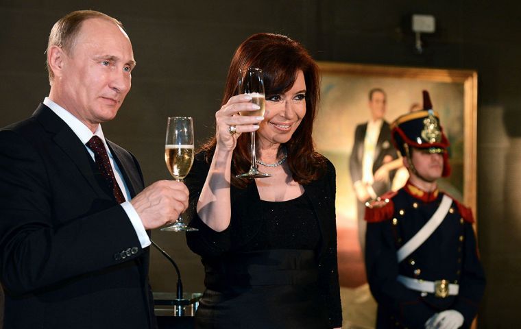 The Russian president on a Latin American tour spent one day in Argentina where several agreements were signed 