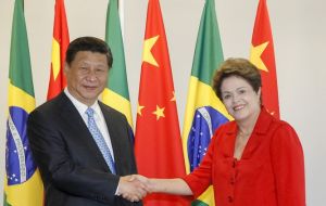 Xi and Rousseff oversaw the signing of several accords including the purchase of 60 Brazilian Embraer E190 passenger airplanes 