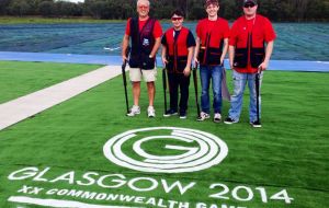 Clay shooters: Saul Pitaluga, Axel Rodriguez-Reid, Matthew Vincent and Shaun Jaffray.